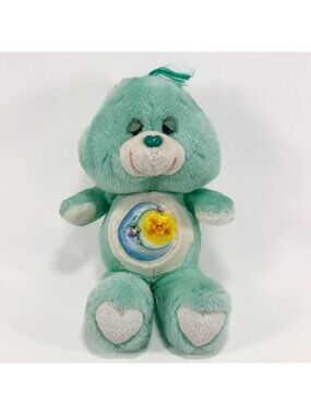 Vintage 1983 Kenner Care Bears Plush Bedtime Moon Night Stars 13"